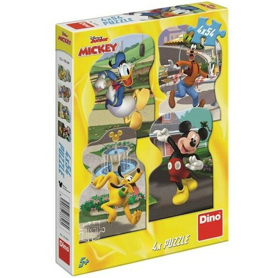 Puzzle 4 in 1 - Plimbare prin oras cu Mickey si prietenii (54 piese)