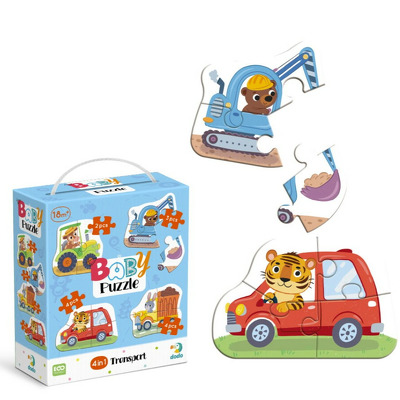 Puzzle 4 in 1 - Vehicule (2,3,4 piese)