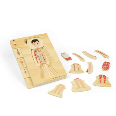 Puzzle anatomic din lemn - Baiat