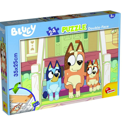 Puzzle de colorat - Bluey si Mr Monkey Jocks (24 piese)