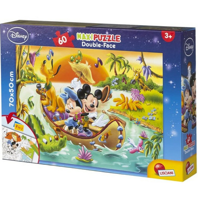 Puzzle de colorat maxi - Mickey Mouse in jungla (60 piese)