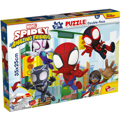 Puzzle de colorat - Paienjenelul Marvel si prietenii lui uimitori (24 de piese)