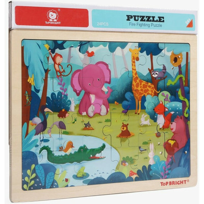 Puzzle din lemn - Animalute jucause