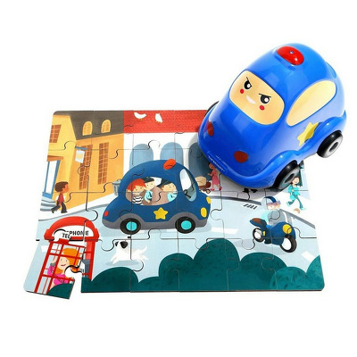 Puzzle din lemn - Masinuta de politie