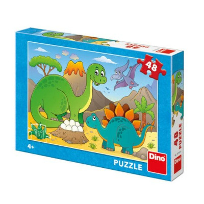 Puzzle - Dinozauri prietenosi (48 piese)