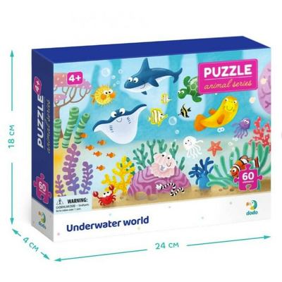 Puzzle - Distractie cu animalute marine ( 60 piese)