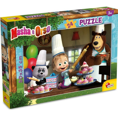 Puzzle - Distractie in bucatarie cu Masha si Ursul (24 piese)