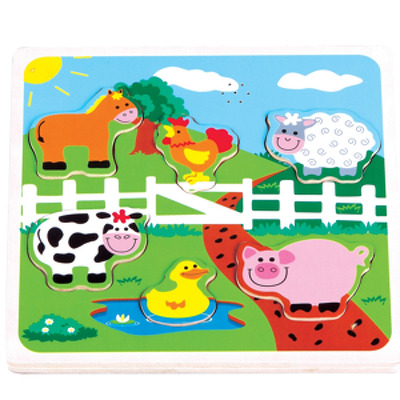 Puzzle ferma cu sunete