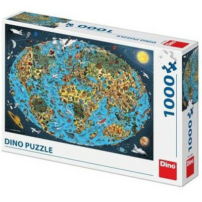 Puzzle - Harta lumii pentru copii (1000 de piese)