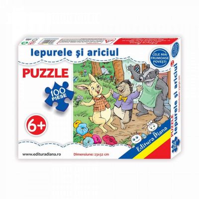 Puzzle, Iepurele si ariciul. 100 de piese