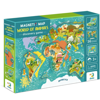 Puzzle magnetic - Lumea animalelor (36 piese)