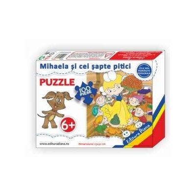 Puzzle - Mihaela si cei sapte pitici - Contine 100 piese