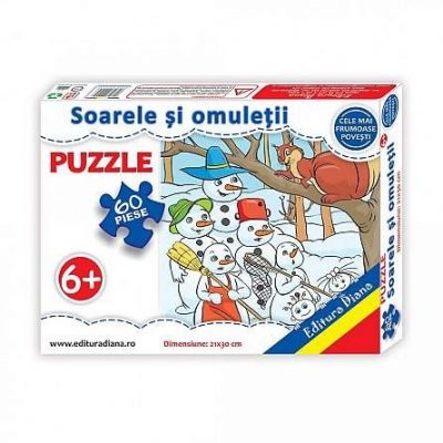 Puzzle, Soarele si omuletii de zapada. 60 de piese