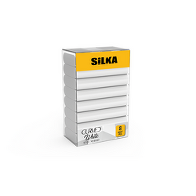 Radiera pentru creion, 42x8x23mm, PVC-free, nu lasa reziduuri, SILKA Curved White - albe