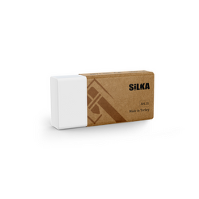 Radiera pentru creion, 44x22x13.5mm, PVC-free, nu lasa reziduuri, SILKA Craft - alba