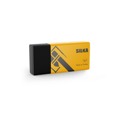 Radiera pentru creion, 44x22x13.5mm, PVC-free, nu lasa reziduuri, SILKA Text Mate - neagra