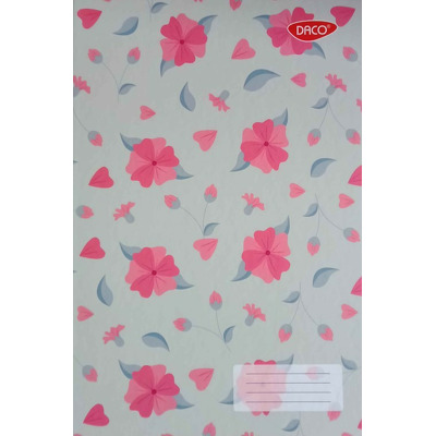 Registru A4 96 file, model floral, rosu RG496DR