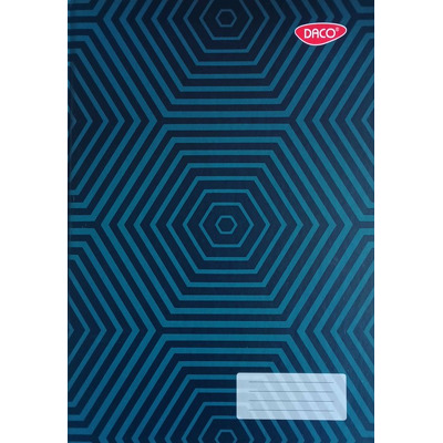 Registru A4 96 file, model geometric, albastru, RG496DR