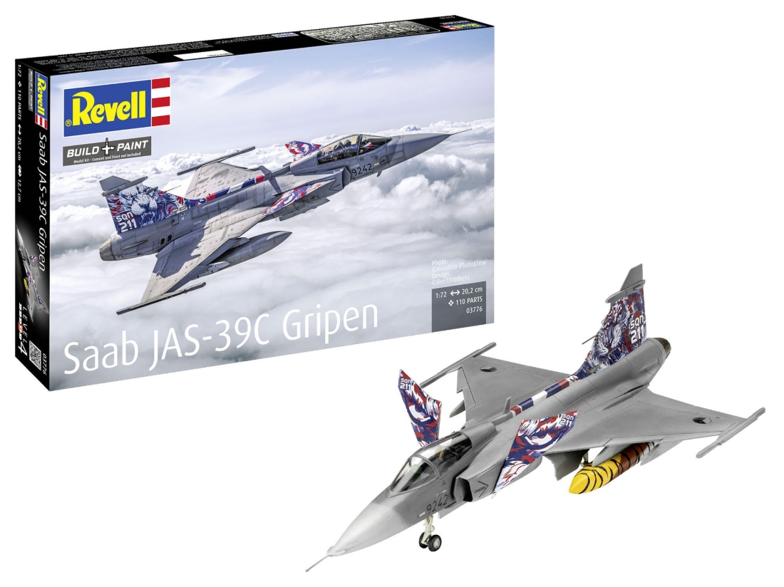 Revell macheta avion Saab JAS 39C Gripen, kit plastic