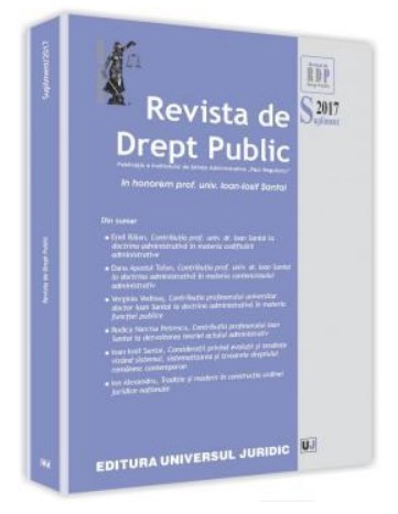 Revista de drept public 2017 - Supliment - In honorem Prof. IOAN SANTAI
