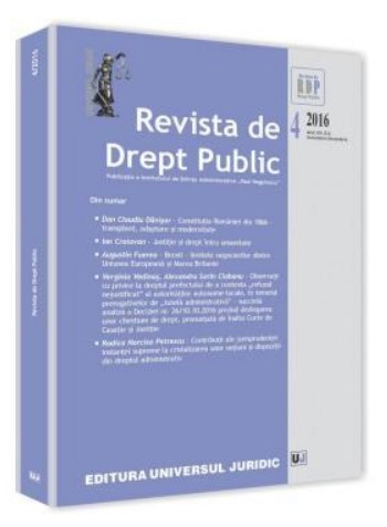 Revista de drept public nr. 4/2016