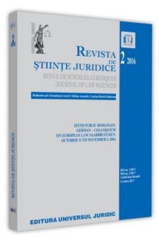 Revista de stiinte juridice nr. 2/2016