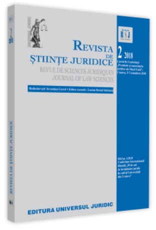 Revista de stiinte juridice nr. 2/2018