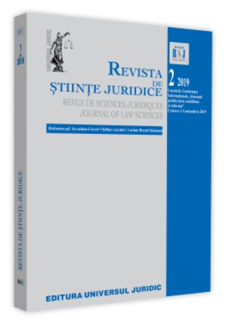 Revista de stiinte juridice nr. 2/2019