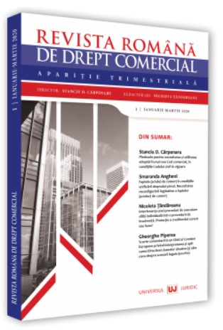 Revista romana de drept comercial nr. 1/2020