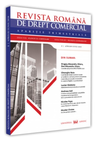 Revista romana de drept comercial nr. 2/2020