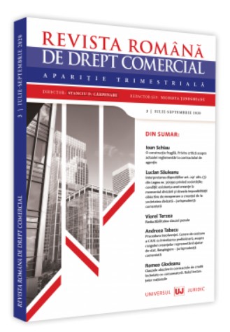 Revista romana de drept comercial nr. 3/2020