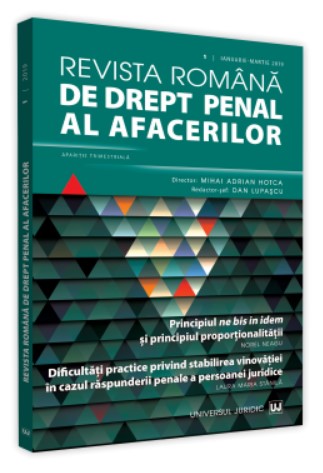 Revista romana de drept penal al afacerilor nr. 1/2019