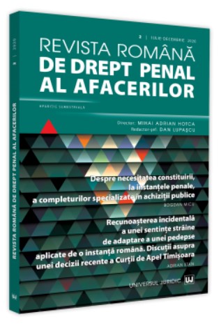 Revista romana de drept penal al afacerilor nr. 2/2020