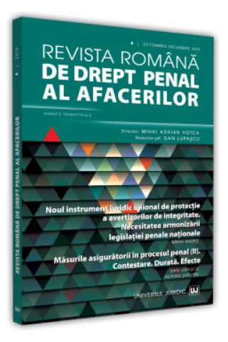 Revista romana de drept penal al afacerilor nr. 4/2019