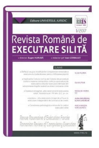 Revista romana de executare silita nr. 1/2017