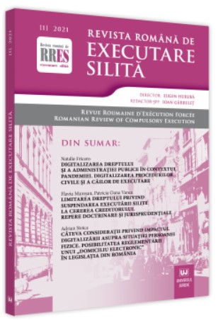 Revista romana de executare silita nr. 1/2021