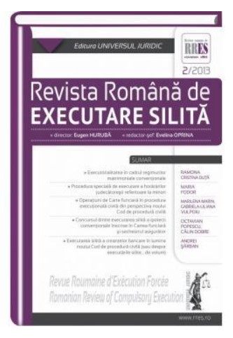 Revista romana de executare silita nr. 2/2013
