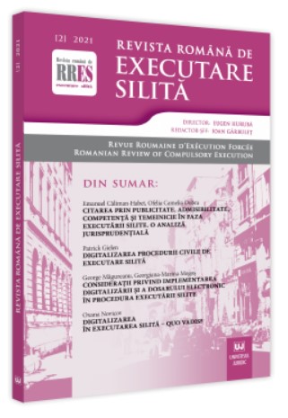 Revista romana de executare silita nr. 2/2021