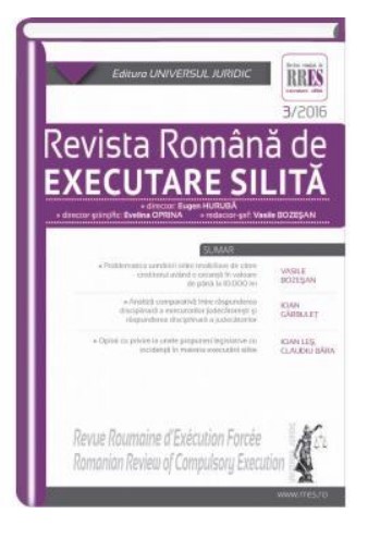 Revista romana de executare silita nr. 3/2016