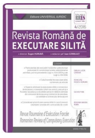 Revista romana de executare silita nr. 4/2016