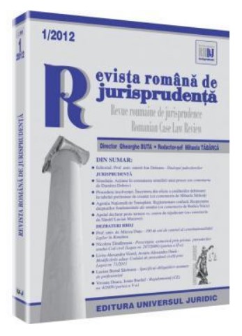 Revista romana de jurisprudenta nr. 1/2012