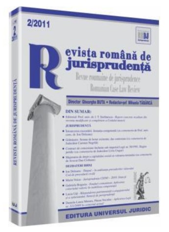 Revista romana de jurisprudenta nr. 2/2011
