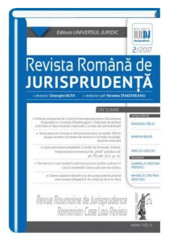 Revista romana de jurisprudenta nr. 2/2017