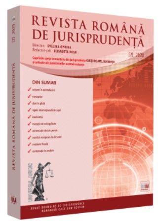 Revista romana de jurisprudenta nr. 2/2020