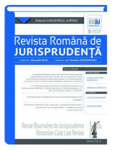 Revista romana de jurisprudenta nr. 3/2017