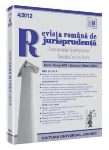 Revista romana de jurisprudenta nr. 4/2012