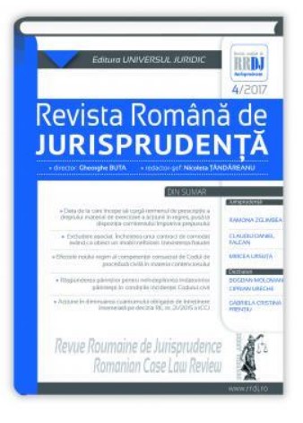 Revista romana de jurisprudenta nr. 4/2017