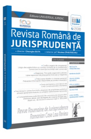 Revista romana de jurisprudenta nr. 4/2018