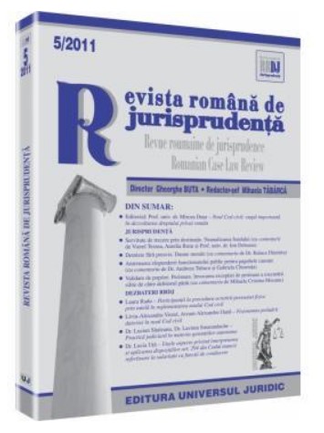 Revista romana de jurisprudenta nr. 5/2011