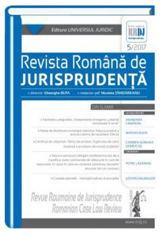 Revista romana de jurisprudenta nr. 5/2017